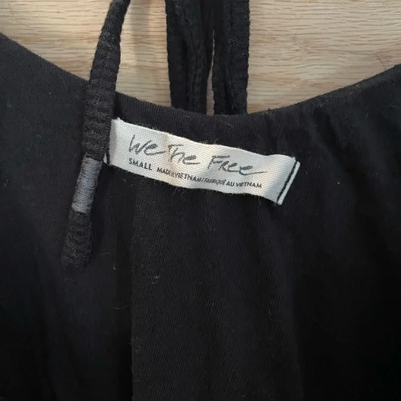We The Free Bondi Blouson Black Crop Thermal Tie Back size Small Black - Picture 6 of 8